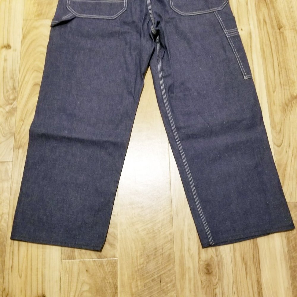 Vintage 60s SEARS Denim Bib Overalls NOS Union Made Utility Gorpcore Lagenlook - Picture 13 of 13